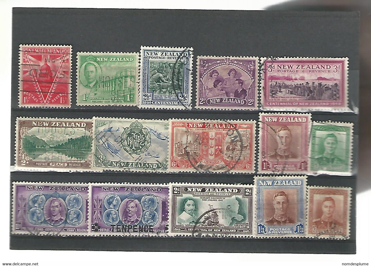 56131 ) Collection New Zealand  Postmark King  Overprint - Collections, Lots & Series