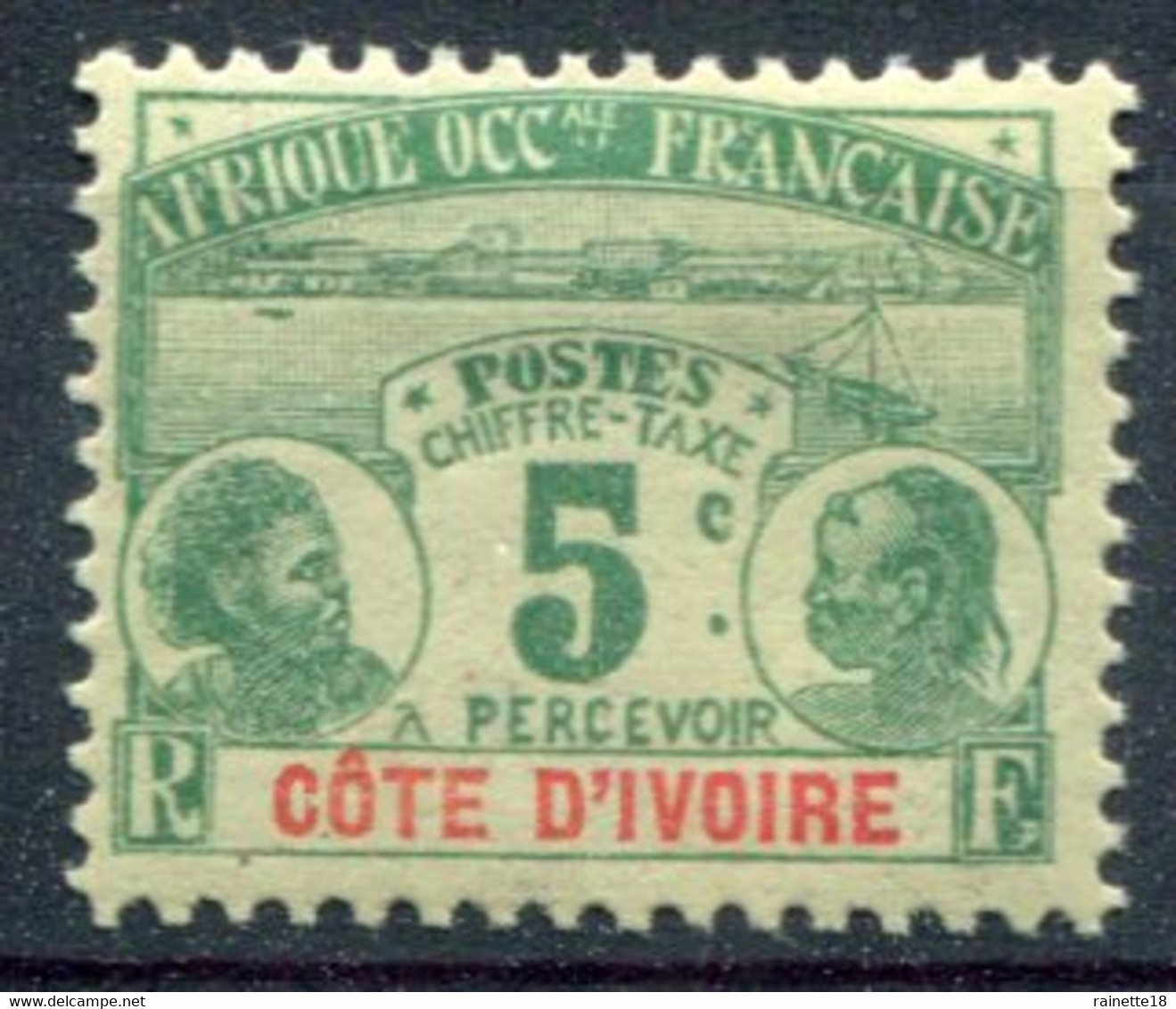 Cote D'Ivoire         Taxe N° 1 * - Ongebruikt