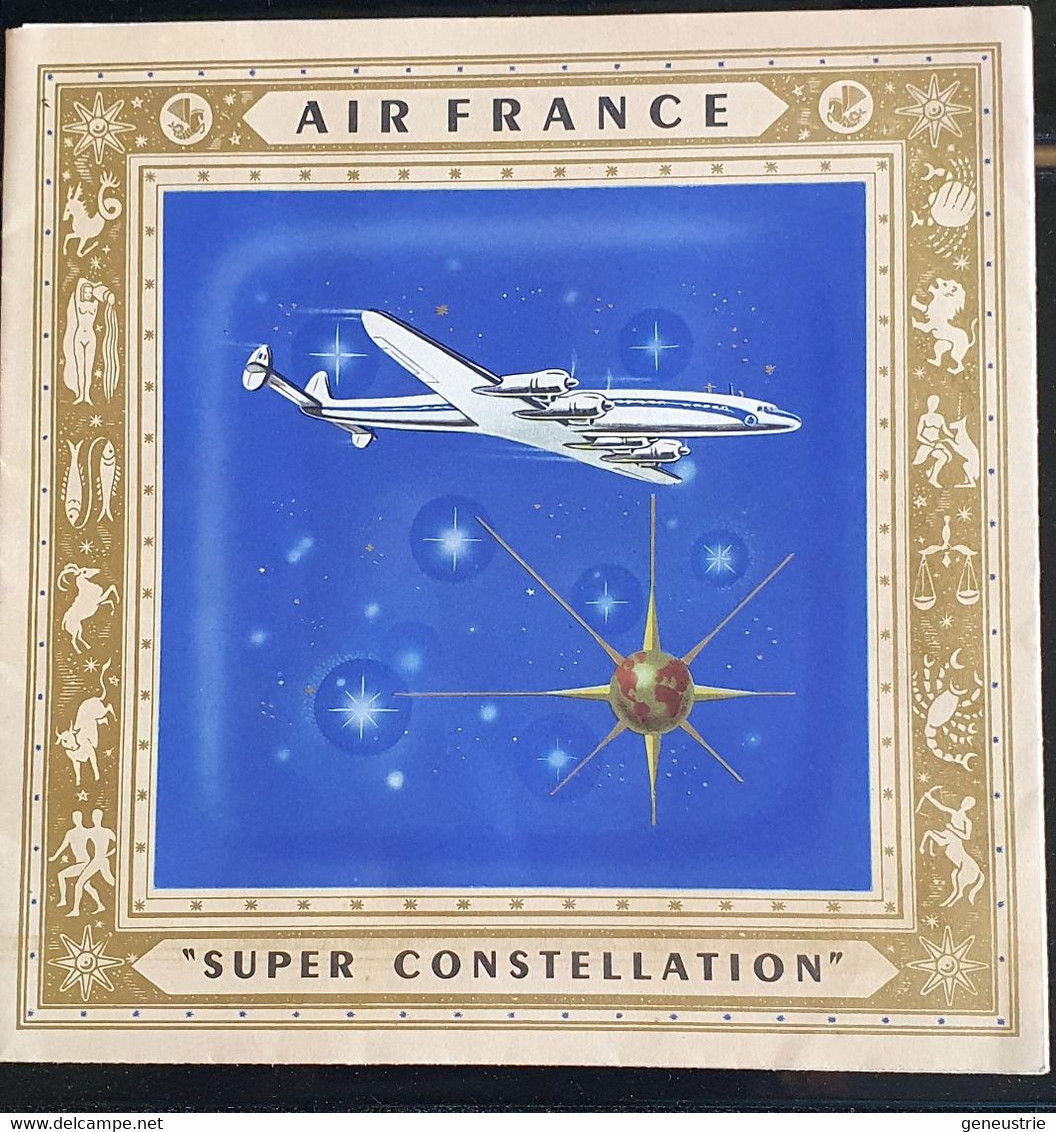 Très Belle Publicité Années 50 "Air France - Avion Super Constellation - Lockeed" - Advertisements