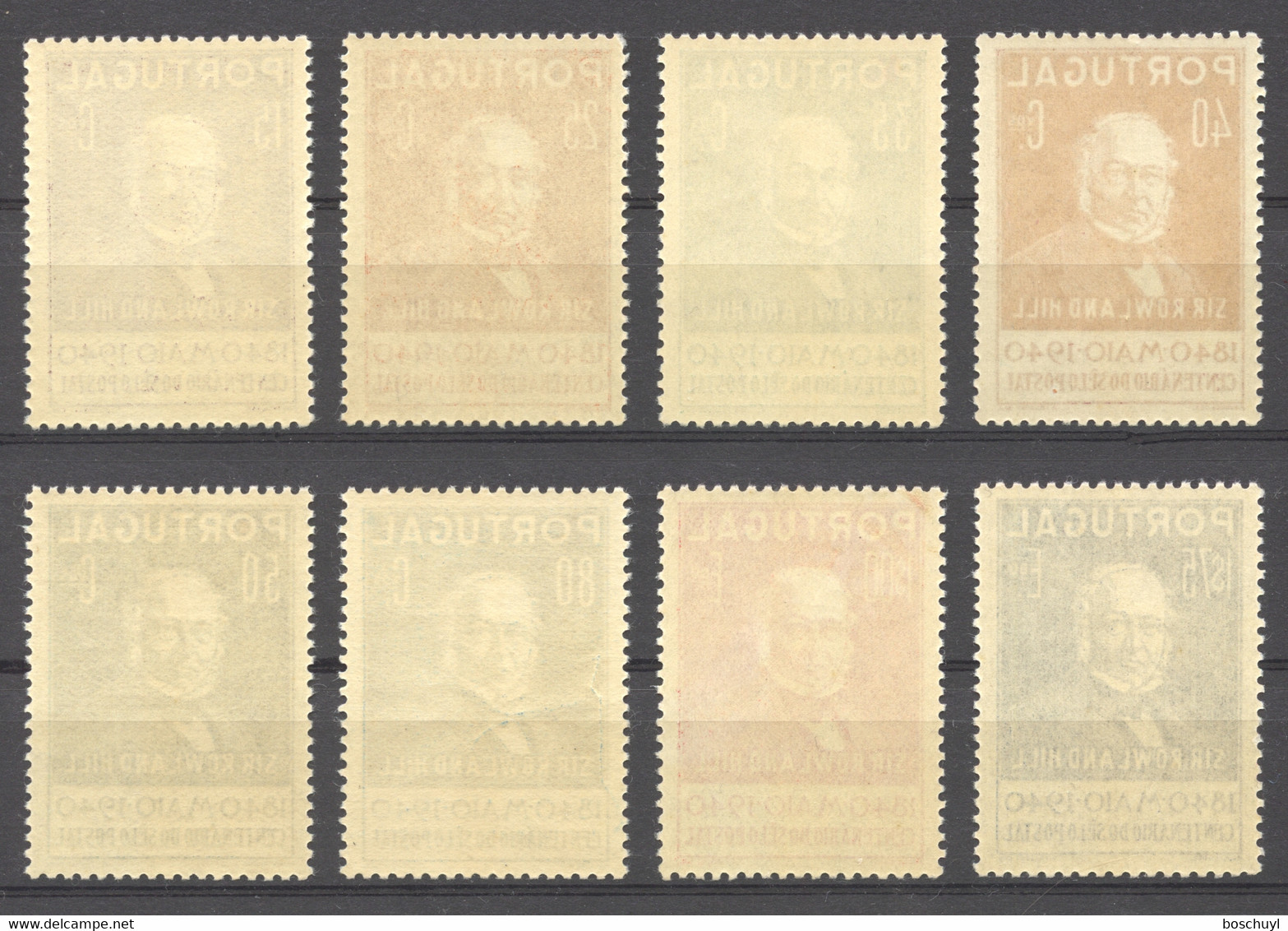 Portugal, 1940, Sir Rowland Hill, Stamp Centenary, UPU, MNH, Michel 622-629 - Neufs