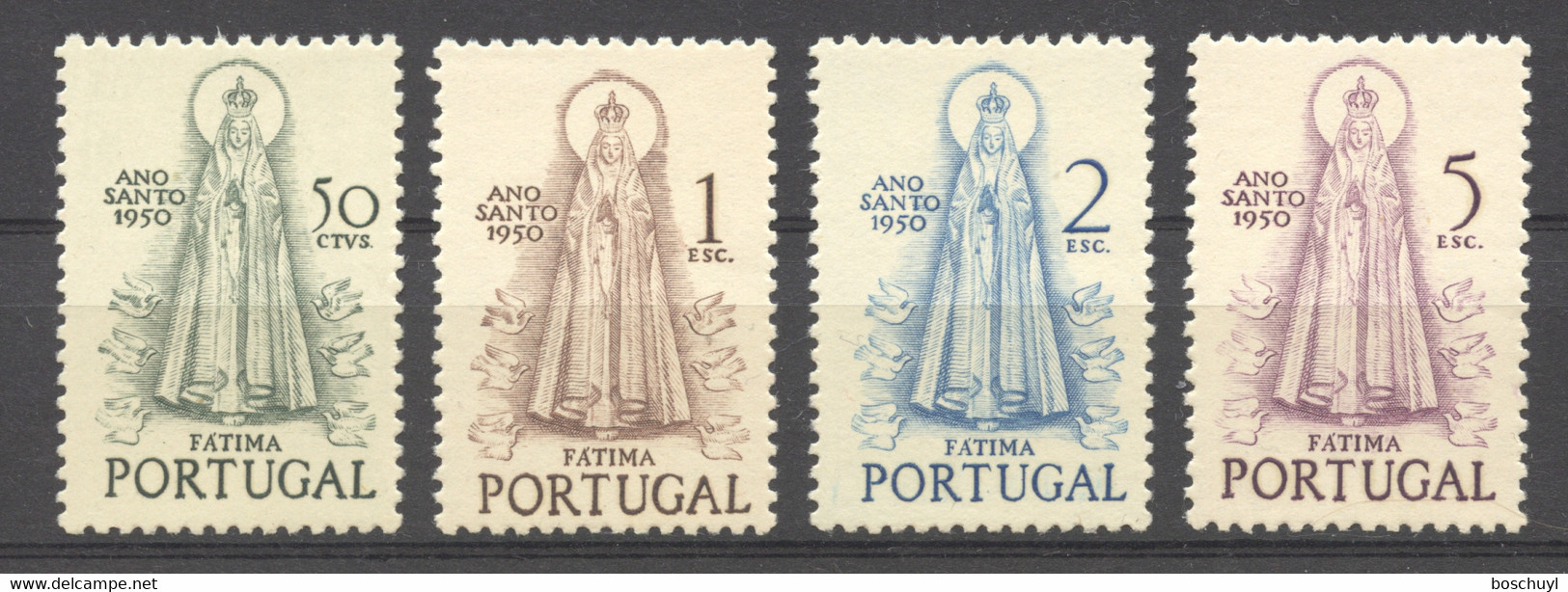 Portugal, 1950, Holy Year, Virgin In Fatima, MNH, Michel 748-751 - Neufs