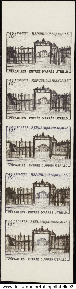 France Essais De Couleur N°988 18f Château De Versailles Bande De 5 Qualité:** - Other & Unclassified