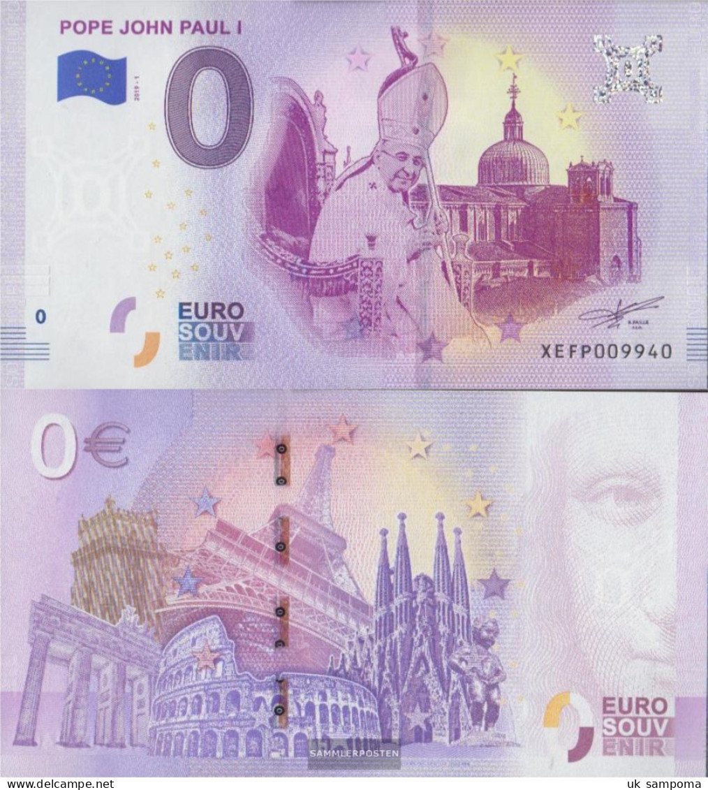 Vatikanstadt Souvenirschein Pope Johannes Paul I. Uncirculated 2019 0 Euro Pope Johannes Paul I. - Vatican