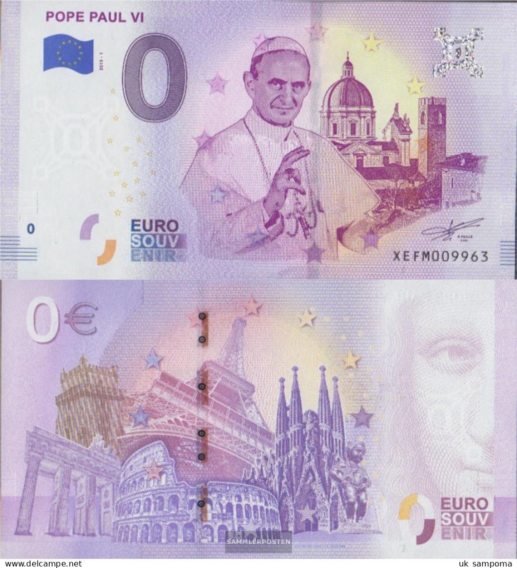 Vatikanstadt Souvenirschein Pope Paul VI. Uncirculated 2019 0 Euro Pope Paul VI. - Vatikan