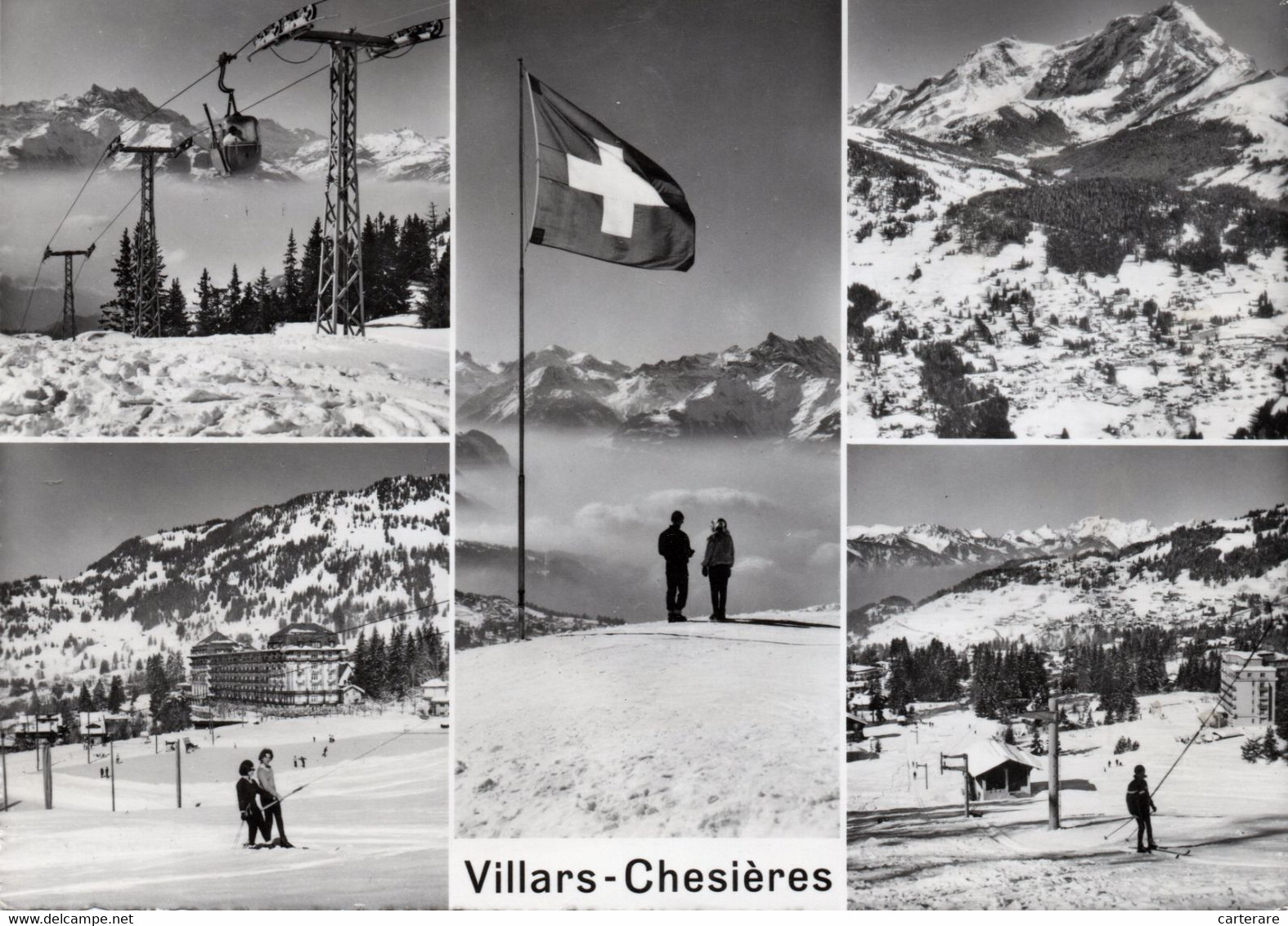 Suisse,VAUD,VILLARS CHESIERES,VILLARDS SUR OLLON ,station Sport D'hiver,alpes Vaudoises,DRAPEAU - Ollon