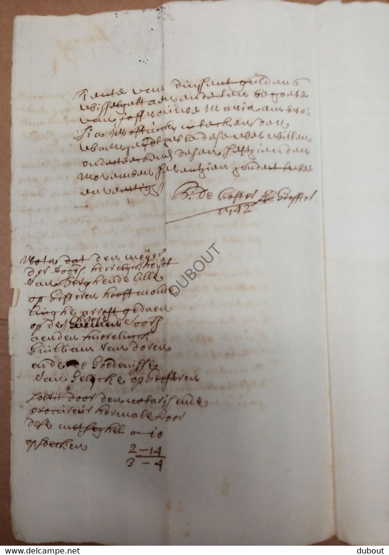 Manuscript - 1742 - Kampenhout/Berg   (V1688) - Manuscritos