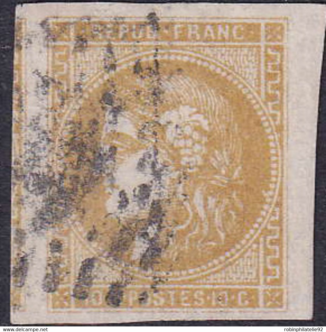 FRANCE  1849/1900 N°43A 10 Bistre TB Qualité:OBL Cote:90 - 1870 Emission De Bordeaux