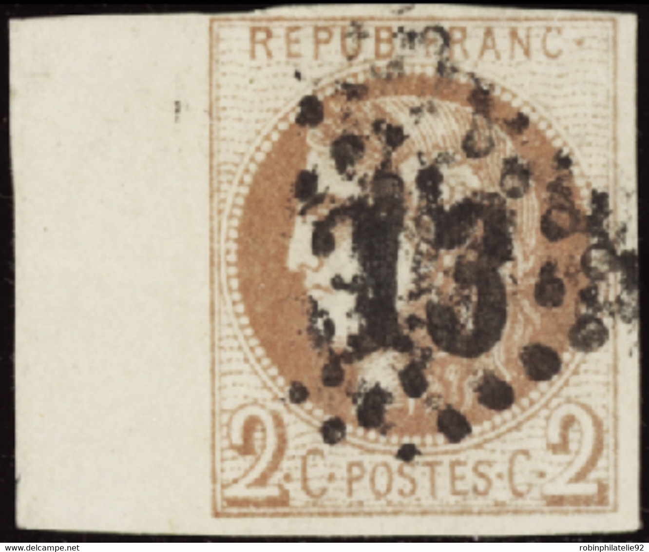 FRANCE  1849/1900 N°40B 2c Brun-rouge Bdf TB  Qualité:OBL Cote:330 - 1870 Emission De Bordeaux