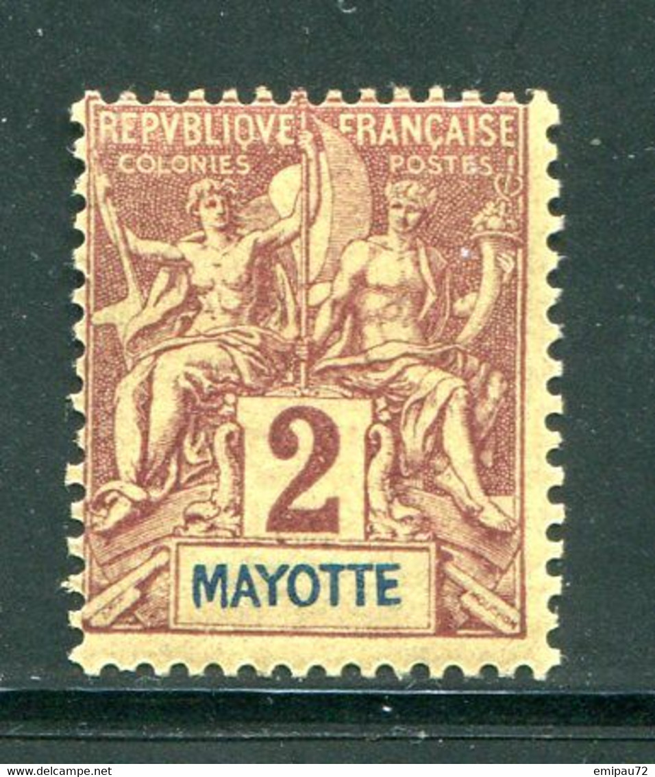 MAYOTTE- Y&T N°2- Neuf Avec Charnière * - Unused Stamps