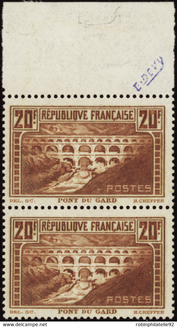 FRANCE  VARIETES N°262 F Types IIA Et IIB Se Tenant Chaudron Qualité:** Cote:1400 - Unused Stamps
