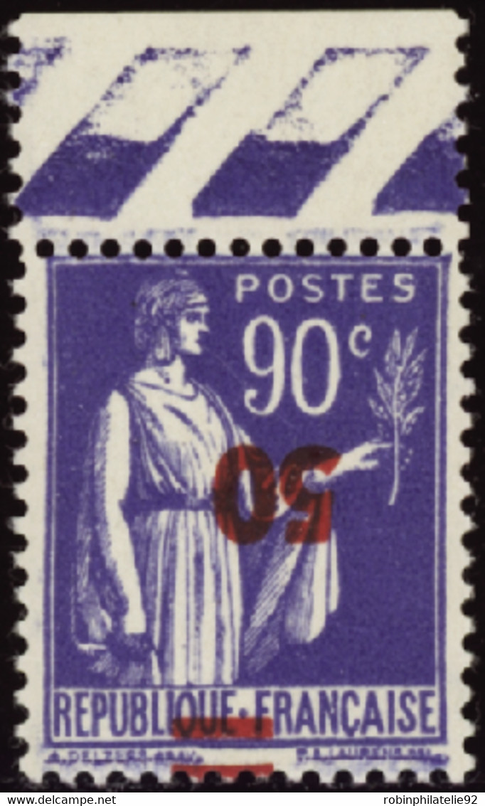 FRANCE  VARIETES N°482 A Surcharge Renversée Bdf  Qualité:** Cote:610 - Unused Stamps