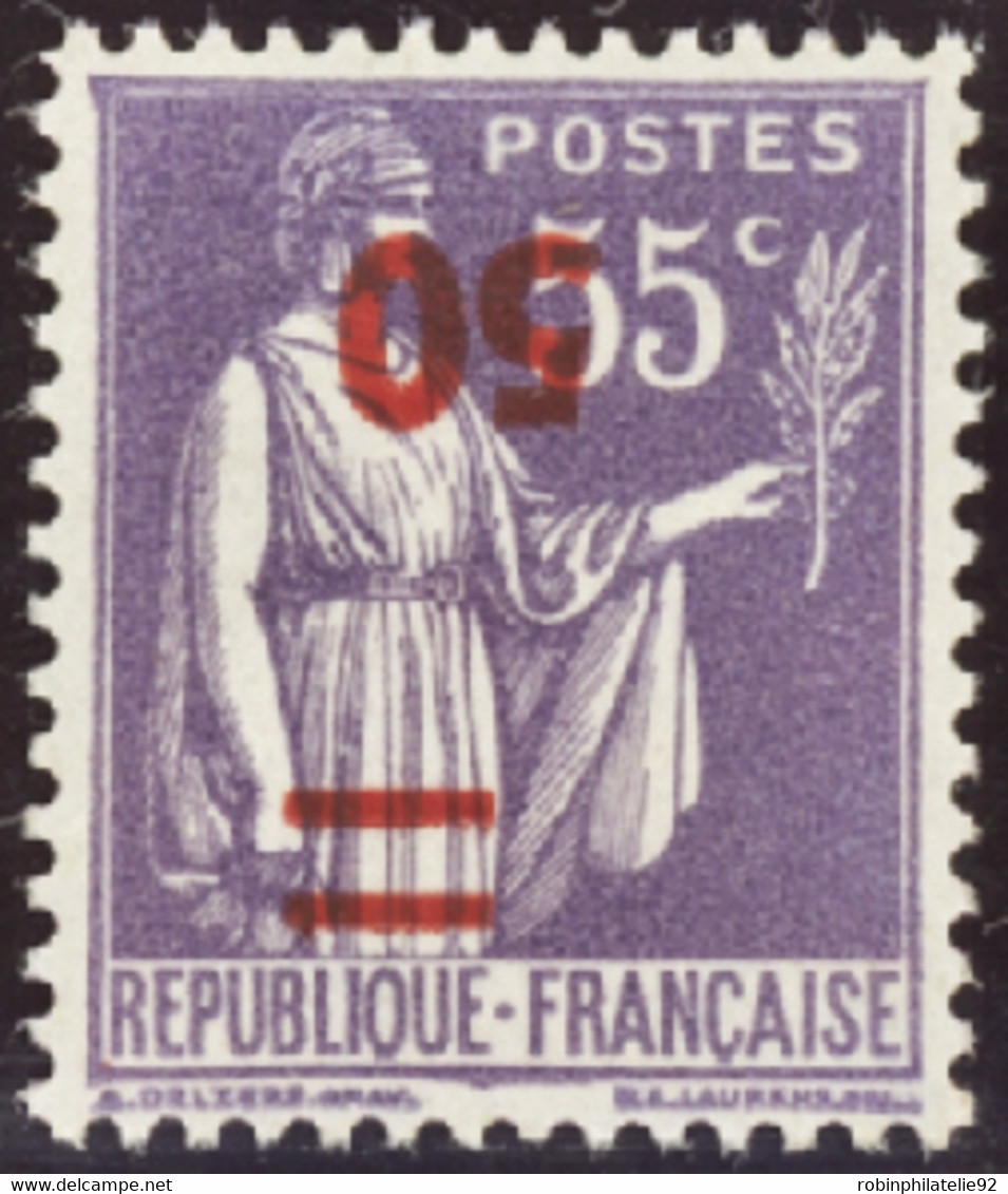 FRANCE  VARIETES N°478 A Surcharge Renversée  Qualité:** Cote:1250 - Unused Stamps