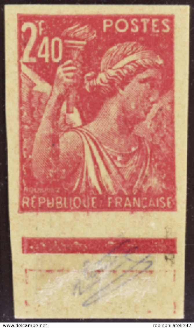 FRANCE  VARIETES N°654 Imprimé Des 2 Cotés Qualité:** Cote:650 - Unused Stamps