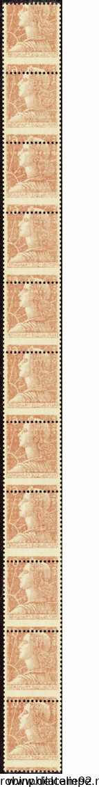 FRANCE  VARIETES N°1009 A Bande De 11 Impression Recto-verso Qualité:** Cote:500 - 1955-1961 Marianne Van Muller