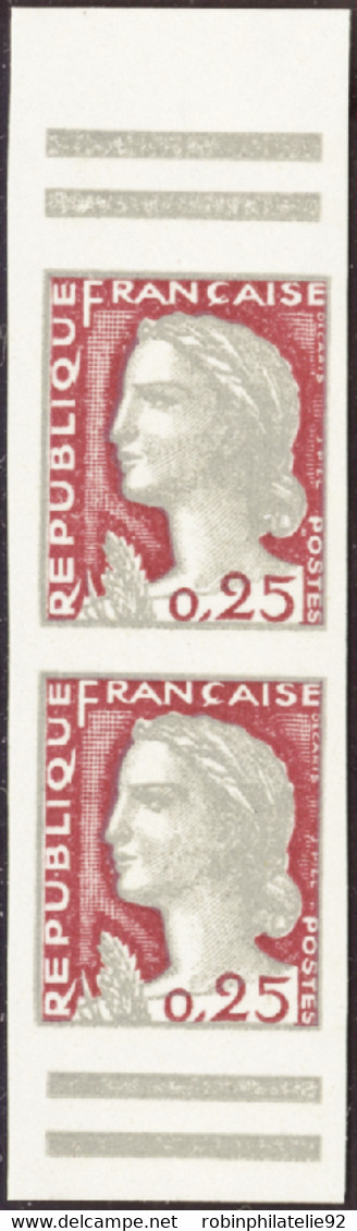 FRANCE  VARIETES N°1263 Paire De Carnet Non Dentelé  Qualité:** Cote:1000 - 1960 Marianne (Decaris)