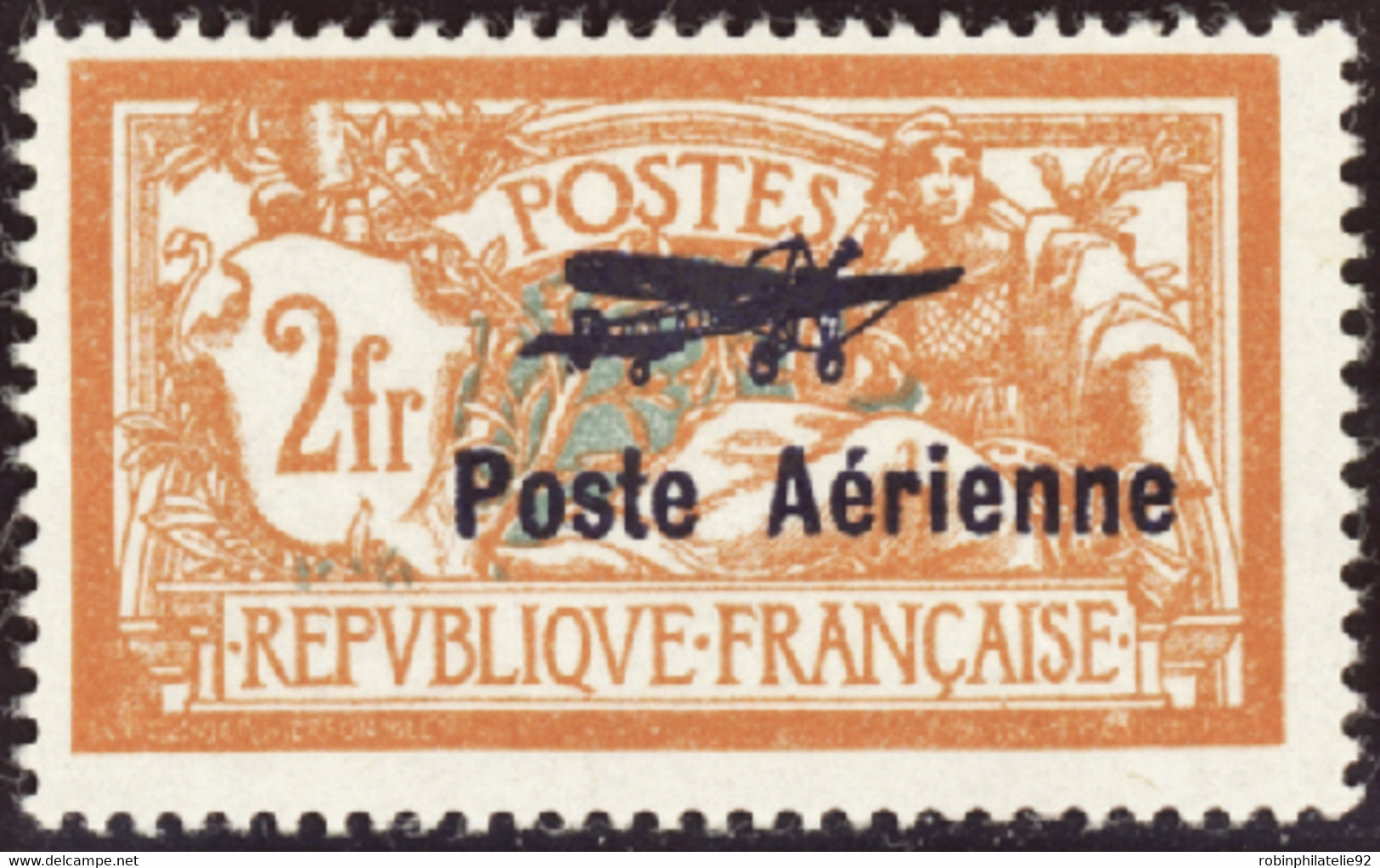FRANCE  VARIETES POSTE AERIENNE N°1a Coin De L'écusson Cassé Qualité:* Cote:1400 - Unused Stamps