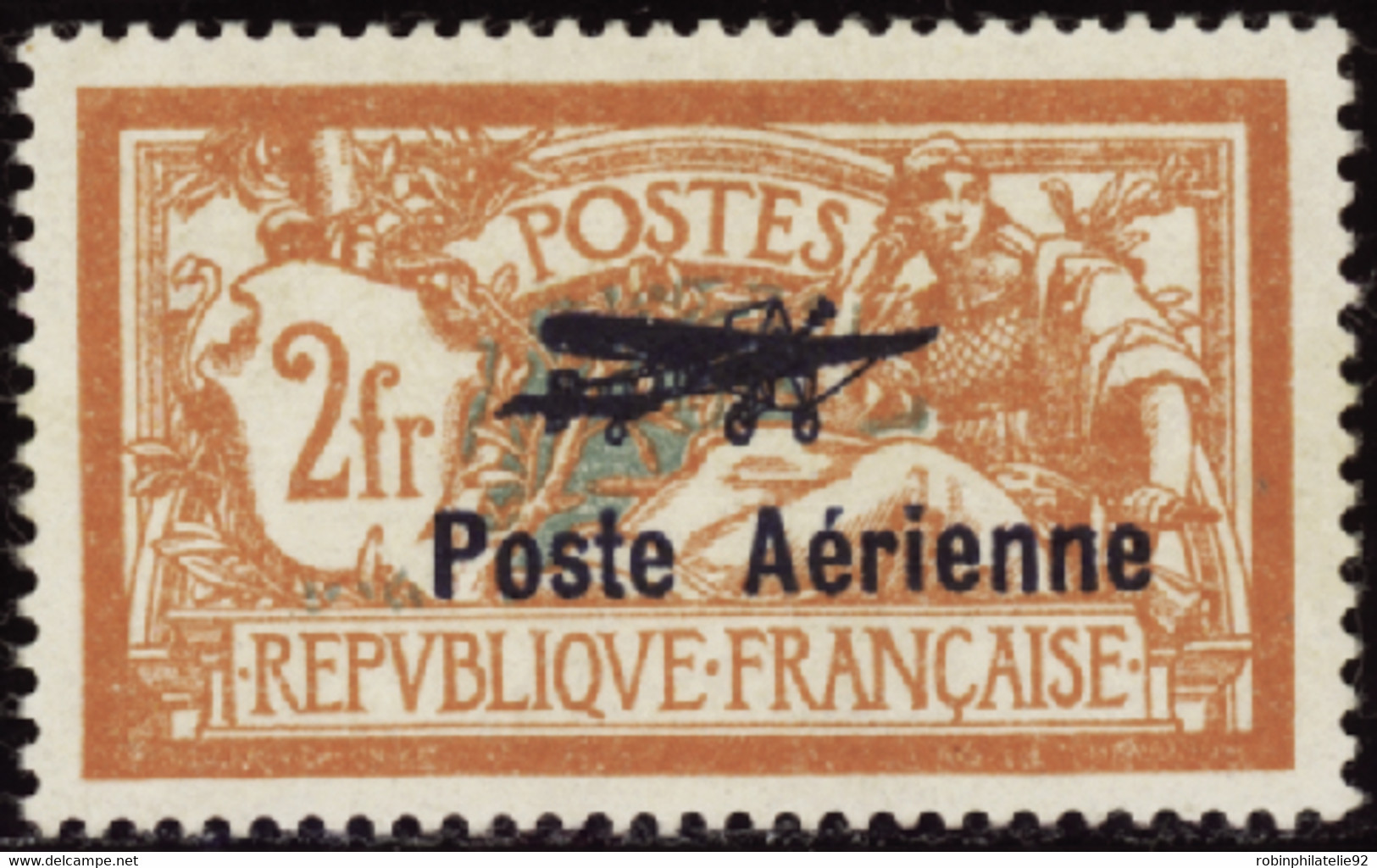 FRANCE  VARIETES POSTE AERIENNE N°1a Coin De L'écusson Cassé TB Centré (cote 1400+100%) Qualité:* Cote:2800 - Nuevos