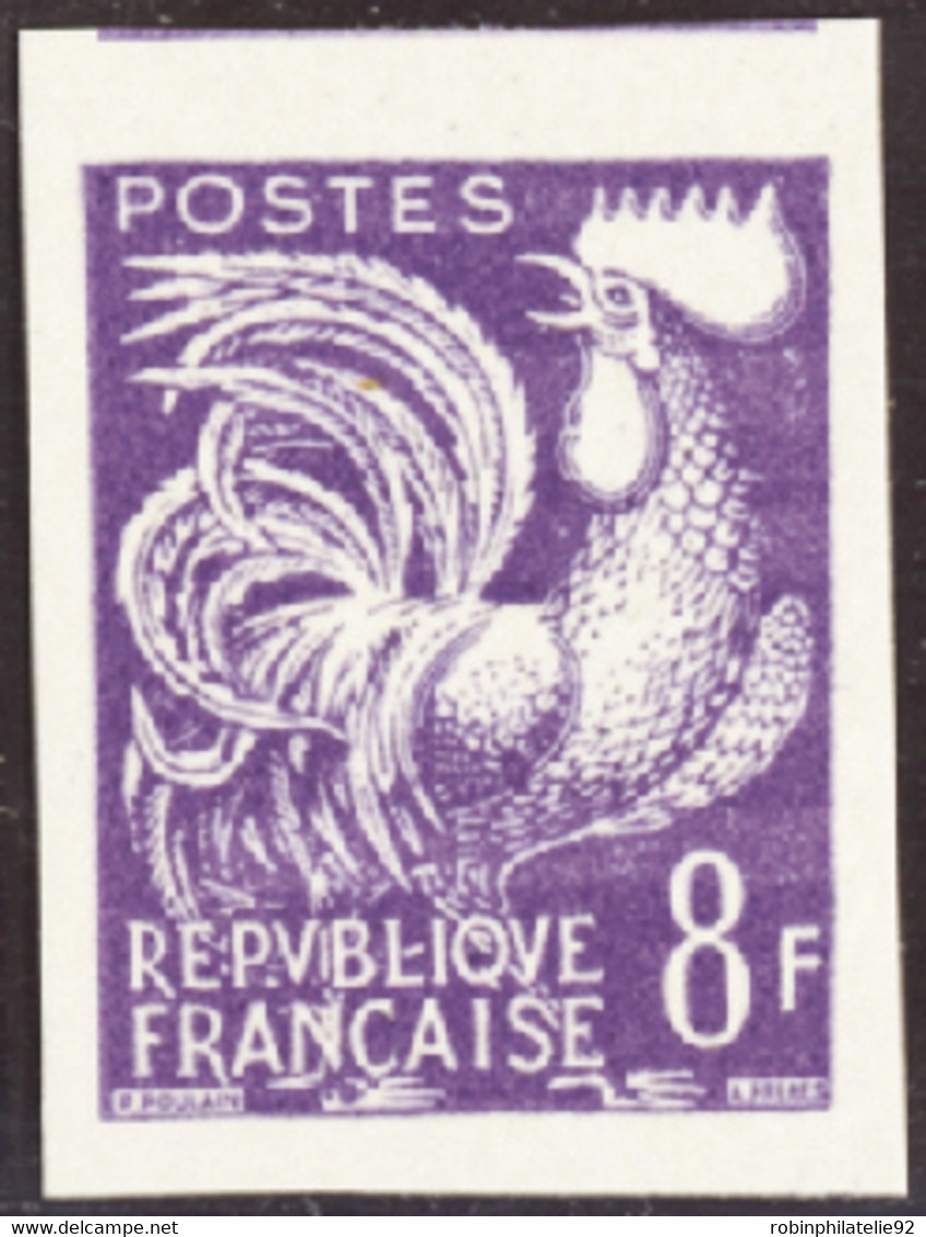 FRANCE  VARIETES PREOBLITERES N°109 8f Violet Sans La Surcharge Qualité:** - 1953-1960