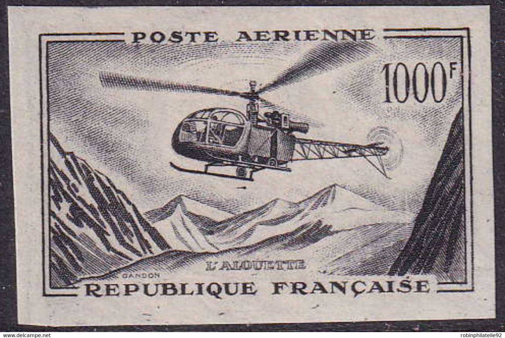 FRANCE  ESSAIS POSTE AERIENNE N°37 1000f Alouette Essai De Couleur  Qualité:** - Sonstige & Ohne Zuordnung