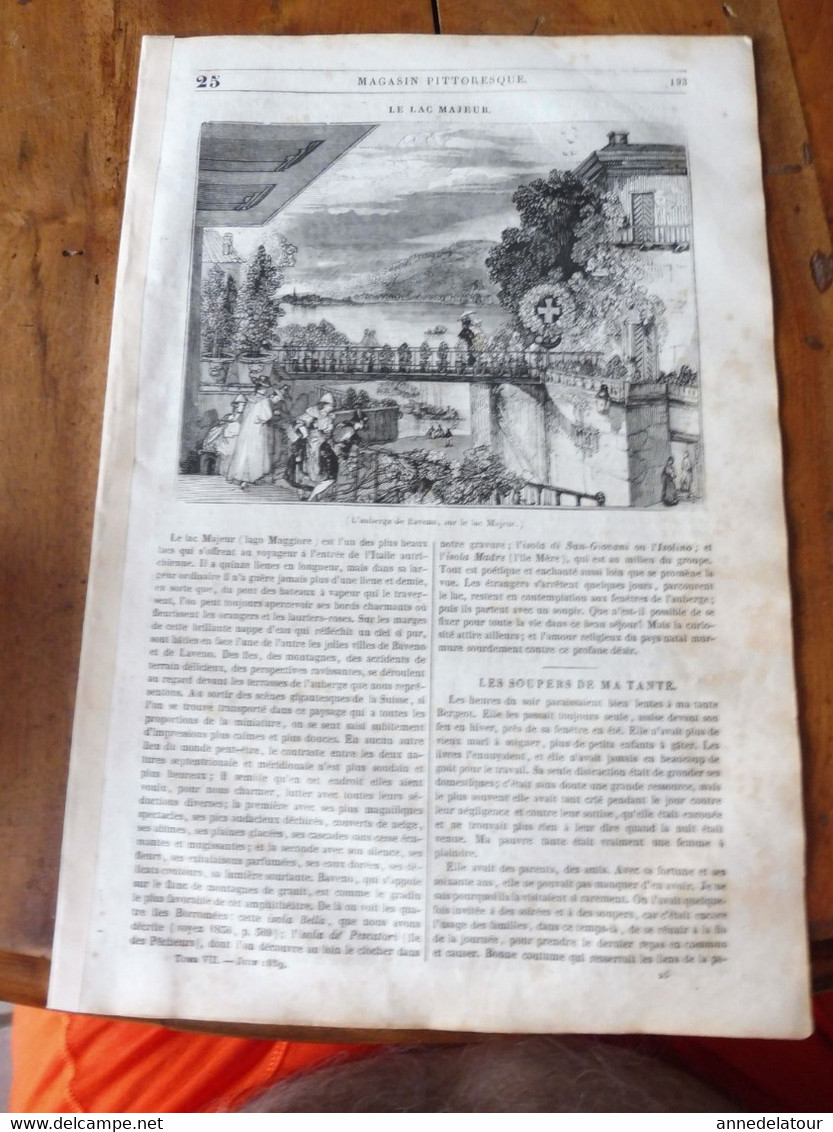 1839 MP  Auberge De Laveno  (Lago Maggiore ) ; Eglises à ( Poitiers, Avignon, Arles); Cap Nord ( L'île Maigre); Etc - 1800 - 1849