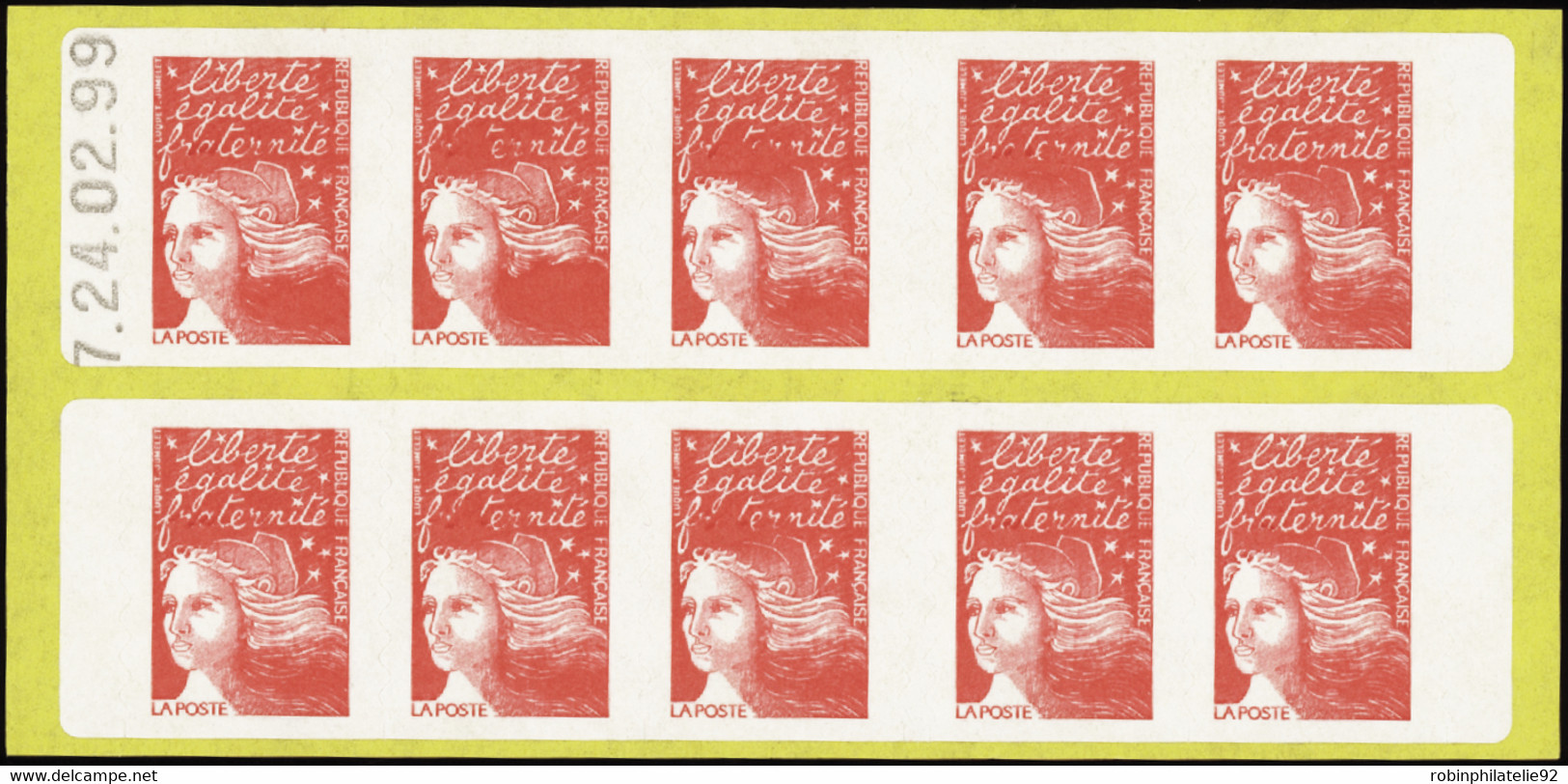 FRANCE  CARNETS N°3085 A C310 Timbres Impression Maculée - 1997-2004 Marianne Of July 14th