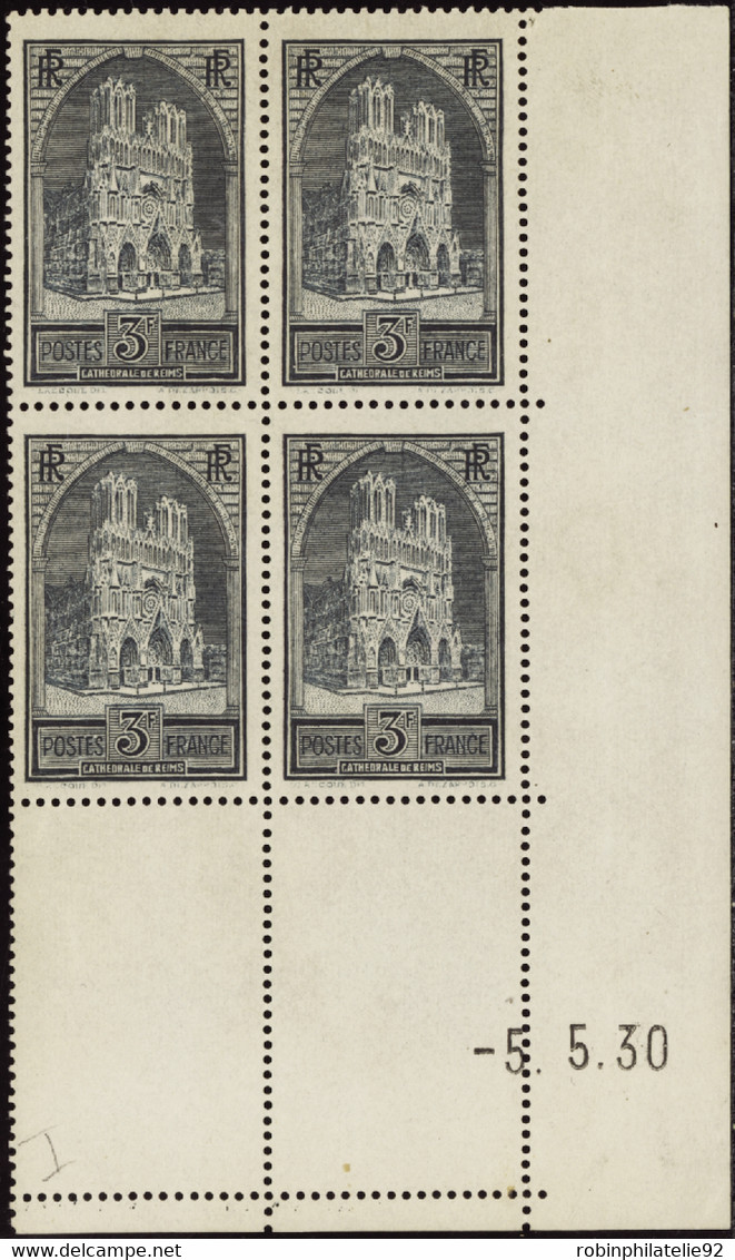 FRANCE  COINS DATES N°259 3f Cathédrale De Reims 5-5-30 Qualité:** Cote:735 - Autres & Non Classés