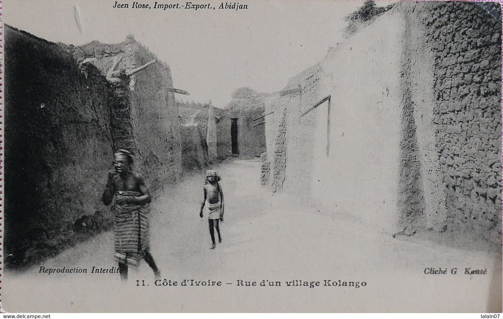 C. P. A. : Côte D'Ivoire : Rue D'un Village Kolango, Animé - Côte-d'Ivoire