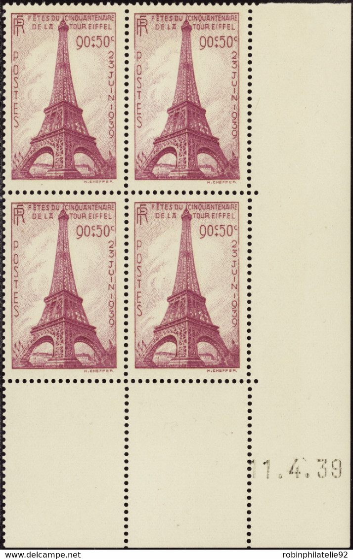FRANCE  COINS DATES N°429 Tour Eiffel 11-4-39  Qualité:** Cote:102 - Other & Unclassified