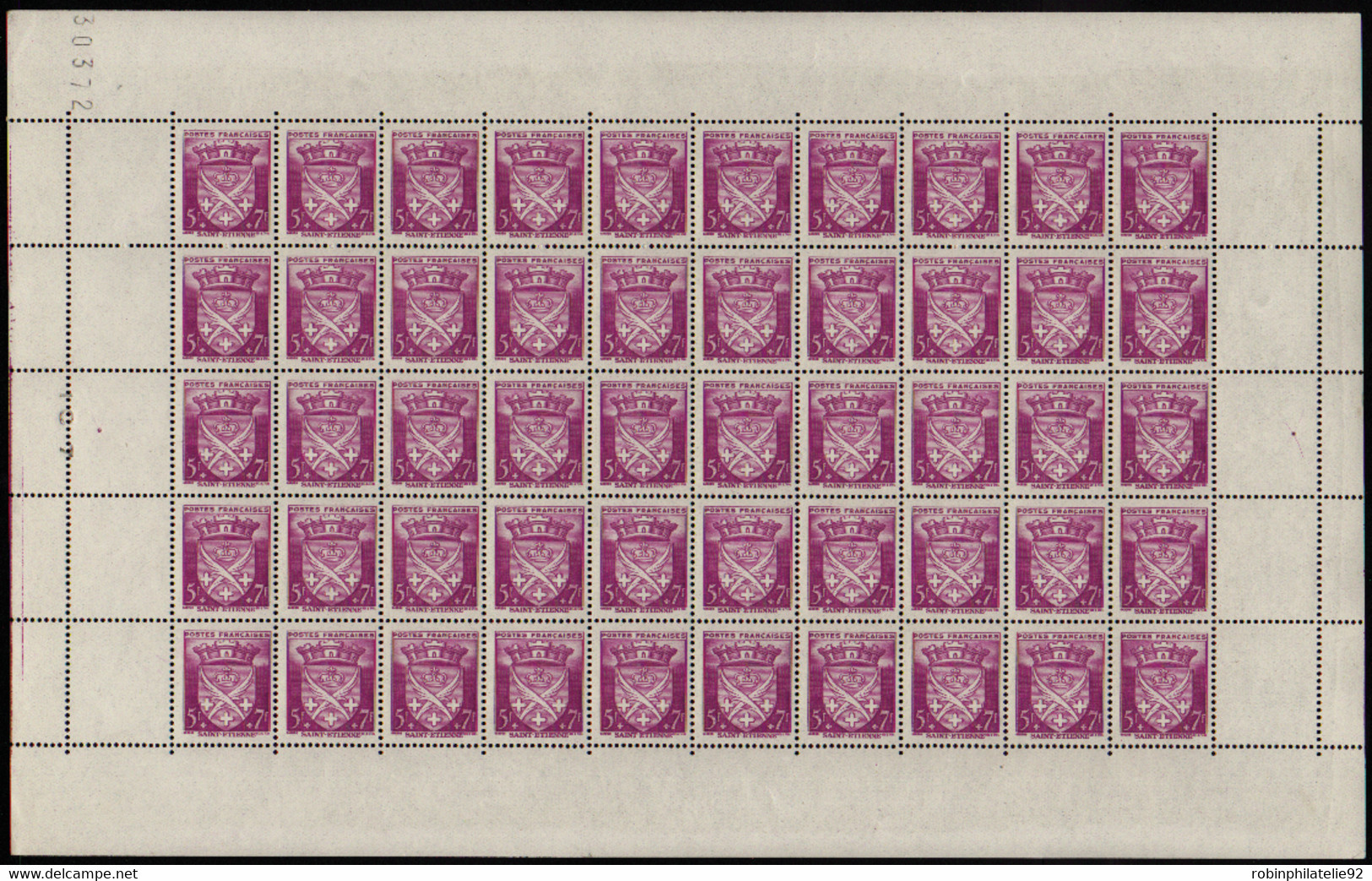 FRANCE  FEUILLES N°553 /564 Armoiries (2ème Série) 12 Feuilles De 50 Timbres  Qualité:** Cote:3000 - Feuilles Complètes