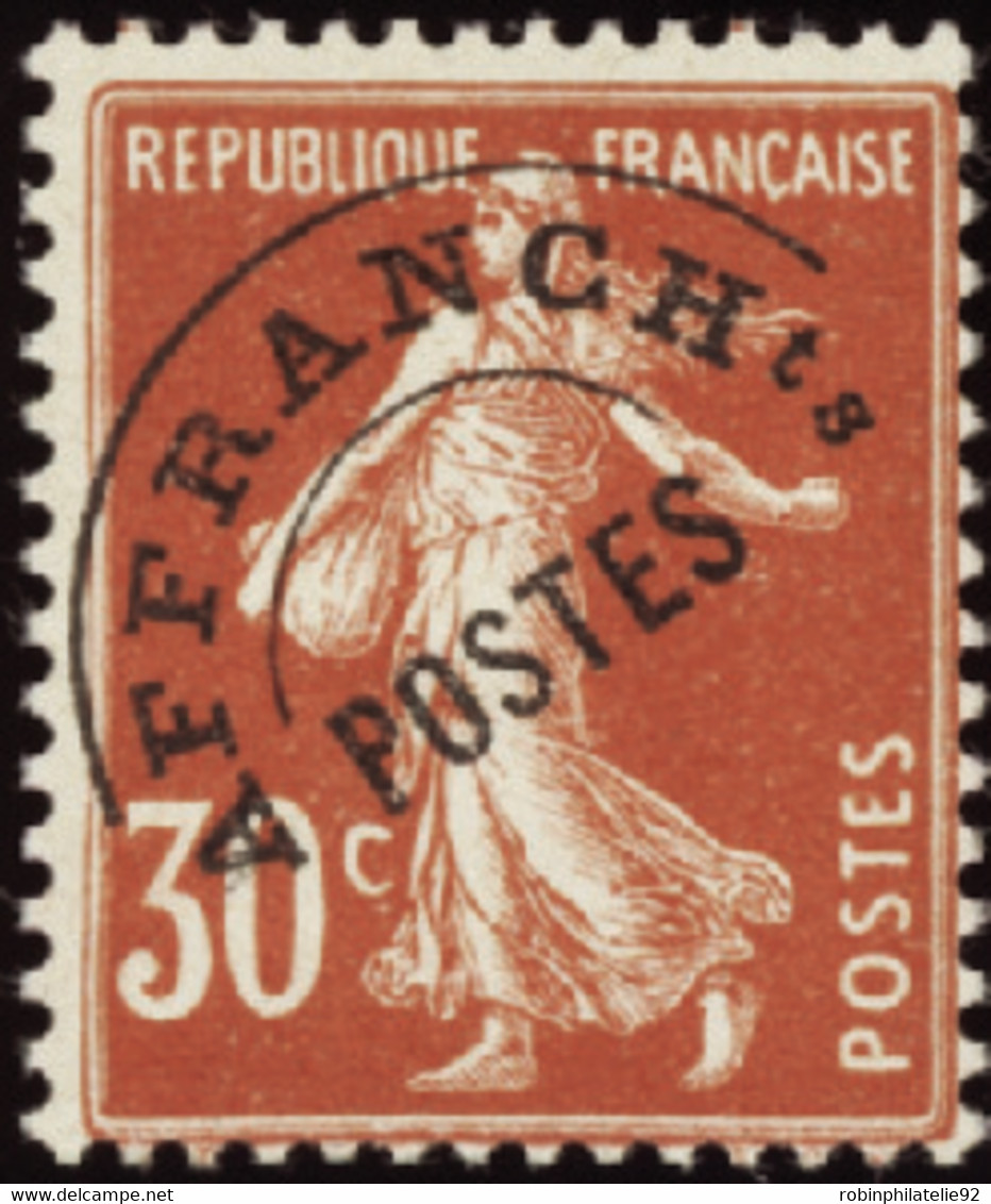 FRANCE  PREOBLITERES N°58 30c Semeuse Rouge Qualité:** Cote:360 - Other & Unclassified