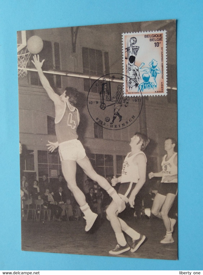 BASKET ( Belgische Maximafielen ) 10-9-1977 Stempel HEINSCH ( See / Voir Scan ) ! - Baloncesto