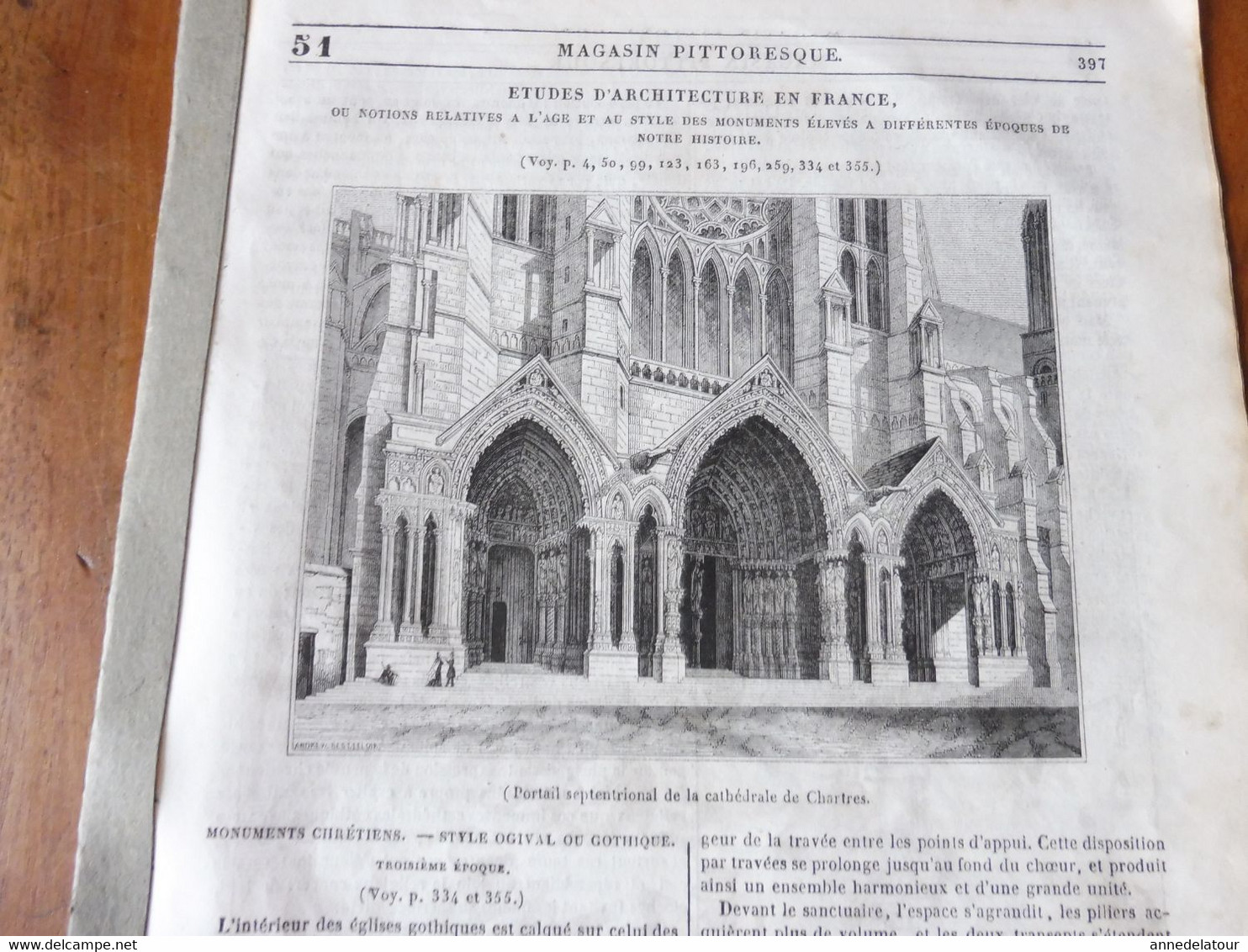 1839 MP Cathédrale De Chartres; Fête De Baloukli ;Goudouli Poète Du Languedoc; Bataille De Granson; Charles Le Téméraire - 1800 - 1849