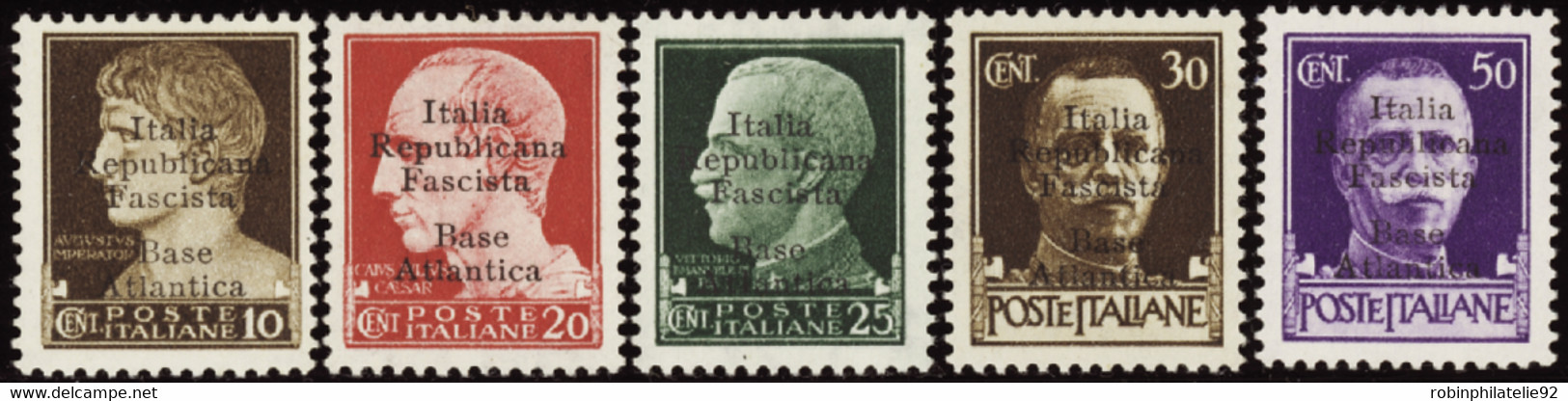 FRANCE  OCCUPATION ITALIENNE N°1 + 3/6 5 Valeurs  Qualité:* Cote:170 - Guerre (timbres De)