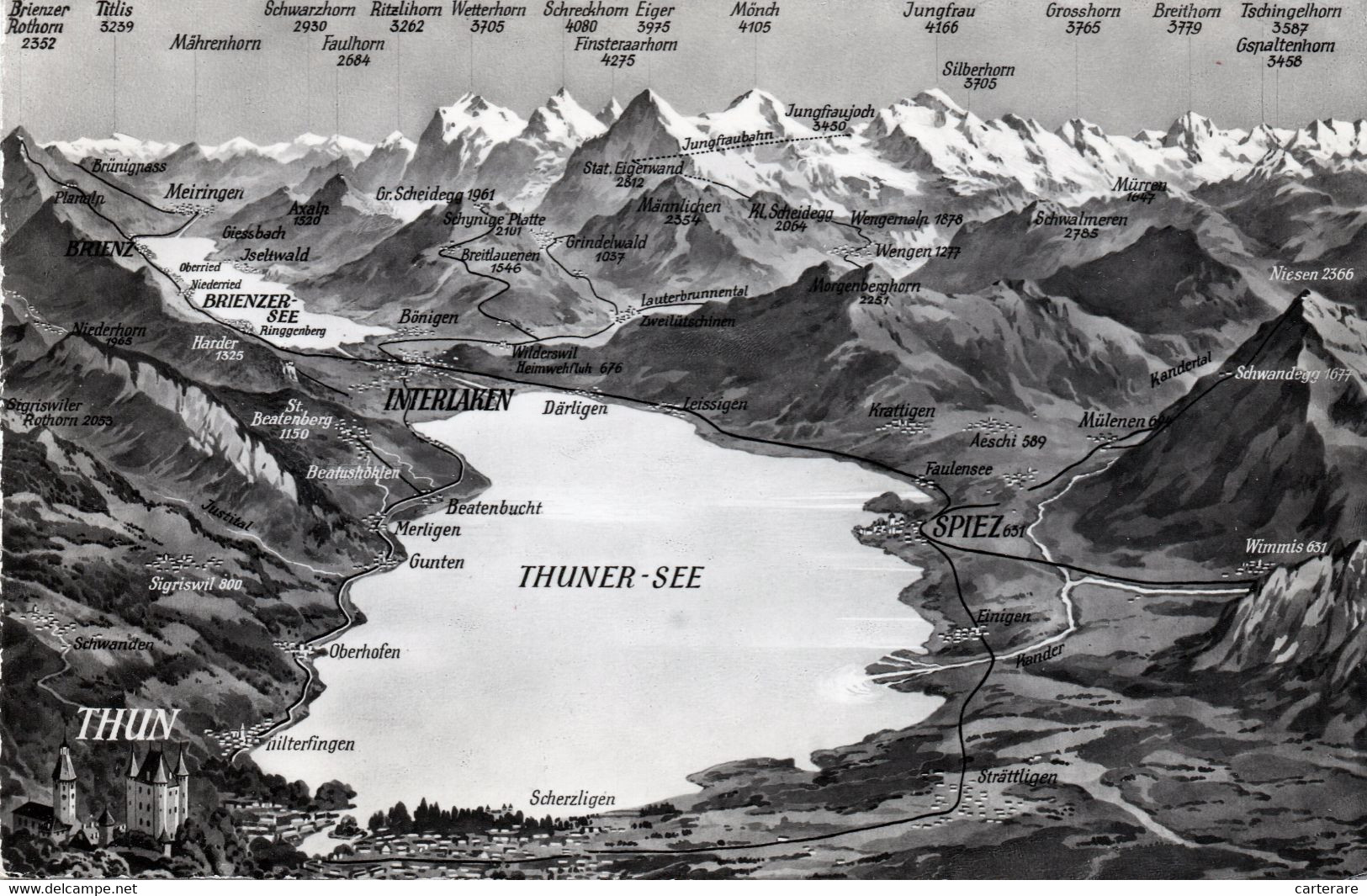 SUISSE,SCHWEIZ,SVIZZERA,SWITZERLAND,HELVETIA,SWISS,BERNE,THUN,THOUNE,THUNER SEE,BERNER OBERLAND,RARE - Berne