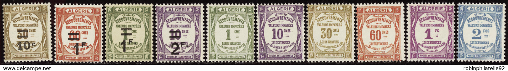 ALGERIE  TAXES N°15 /24 10 Valeurs  Qualité:** Cote:170 - Portomarken