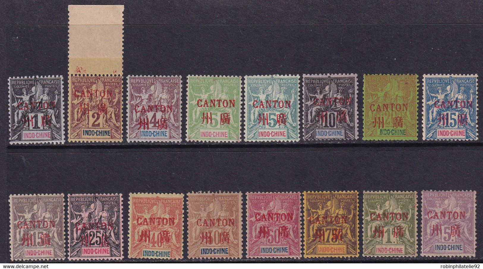 CANTON   N°1 /16 16 Valeurs  Qualité:* Cote:1435 - Unused Stamps