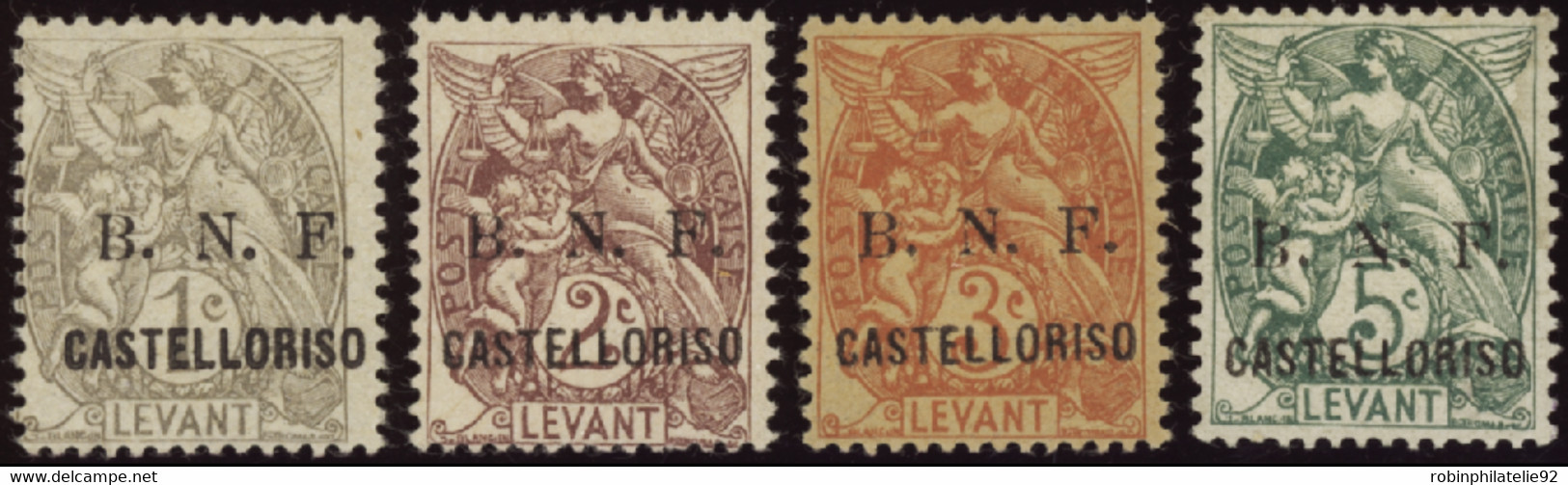 CASTELLORIZO   N°1 A/2a/3a/4a CASTELLORISO 4 Valeurs Qualité:* Cote:790 - Unused Stamps