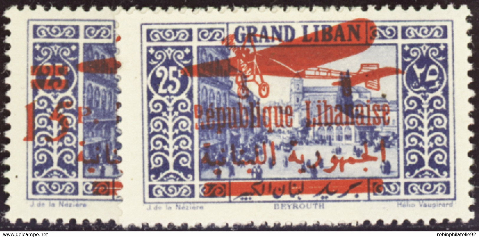 GRAND LIBAN  POSTE AERIENNE N°29 /37 (sauf 35A/36A) 9 Valeurs Qualité:* Cote:500 - Luftpost