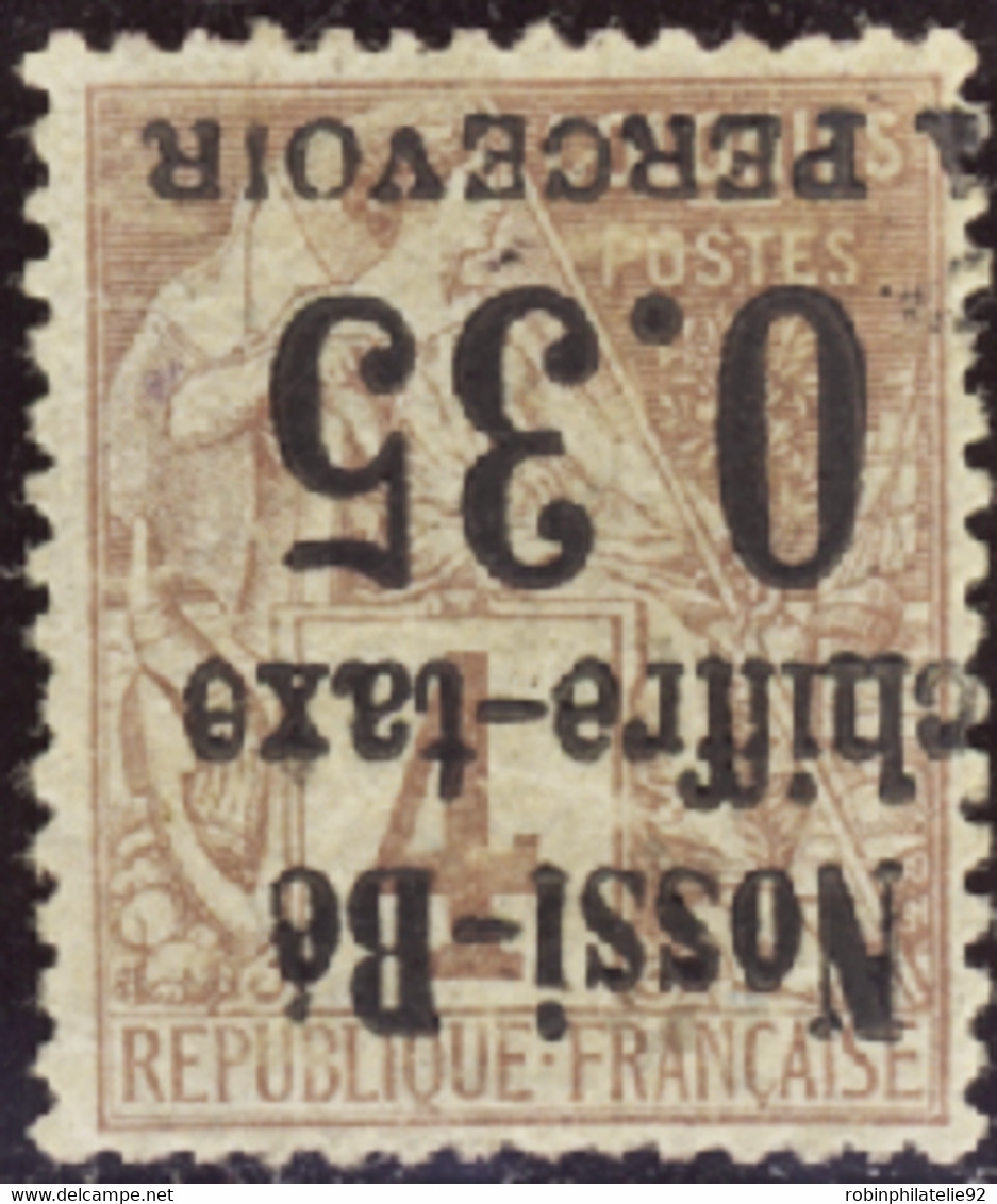NOSSI-BE  TAXES N°4 A Surcharge Renversée  Qualité:* Cote:1100 - Unused Stamps