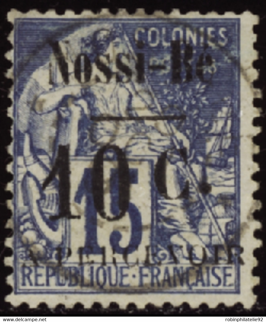 NOSSI-BE  TAXES N°12 10 Sur 15c Bleu TB Qualité:OBL Cote:350 - Used Stamps