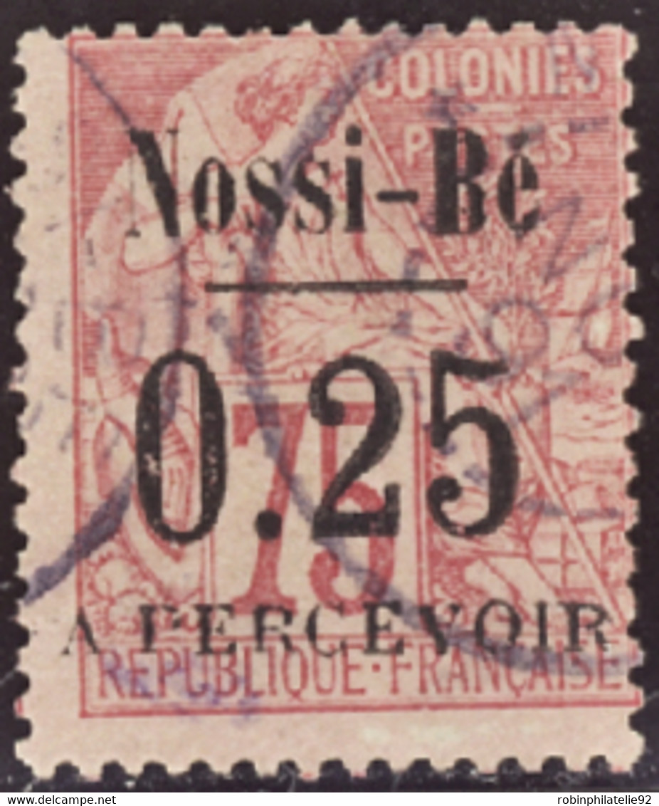 NOSSI-BE  TAXES N°17 0,25 Sur 75c Rose TB Qualité:OBL Cote:775 - Oblitérés