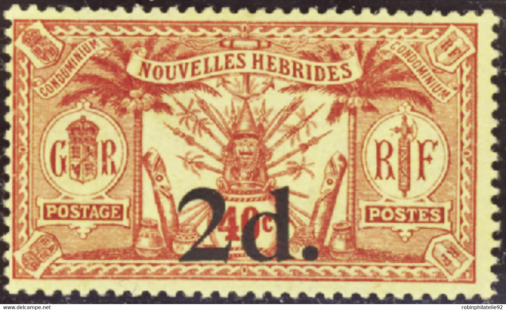 NOUVELLES-HEBRIDES   N°69 2d Sur 40c Qualité:** Cote:970 - Neufs