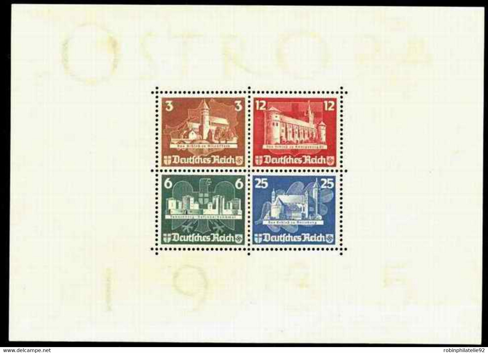 ALLEMAGNE EMPIRE  BLOCS & FEUILLETS N°3 OSTROPA 1935 Qualité:(*) Cote:1000 - Blokken