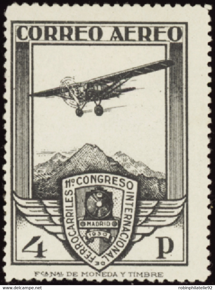 ESPAGNE  POSTE AERIENNE N°50 /55 Congrès Des Chemins De Fer N°53(*)  Qualité:* Cote:150 - Sonstige & Ohne Zuordnung