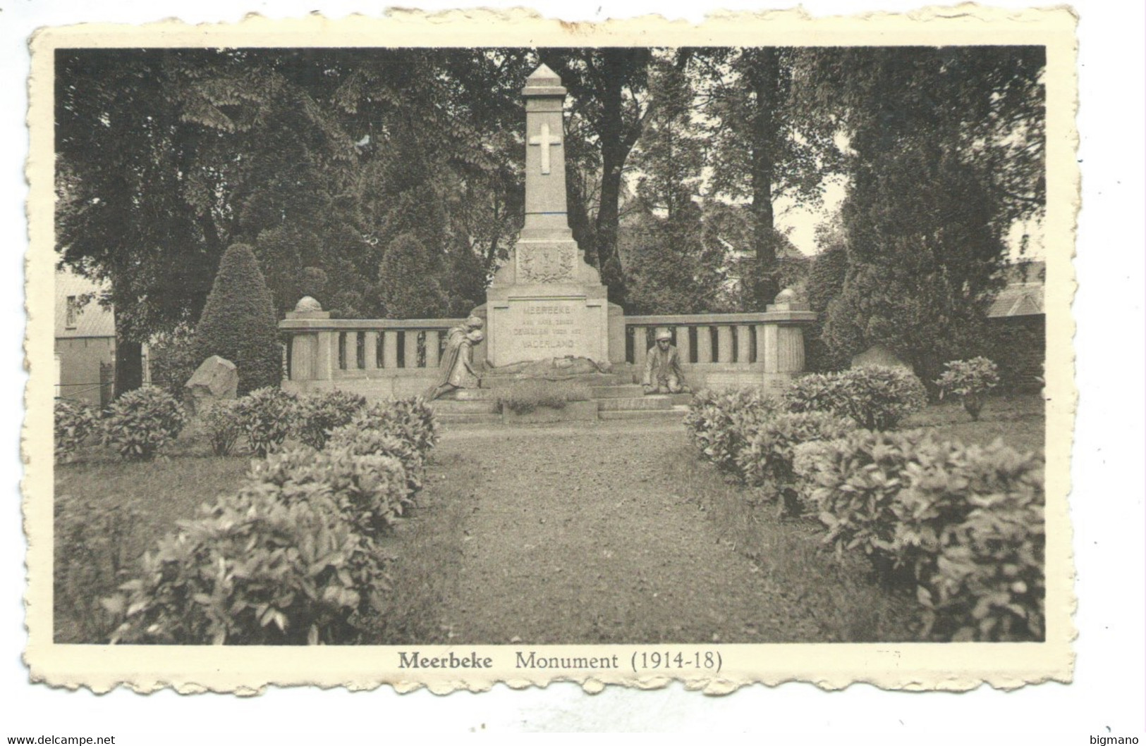 Meerbeke Monument 1914 1918  ( Gelopen Kaart ) - Ninove