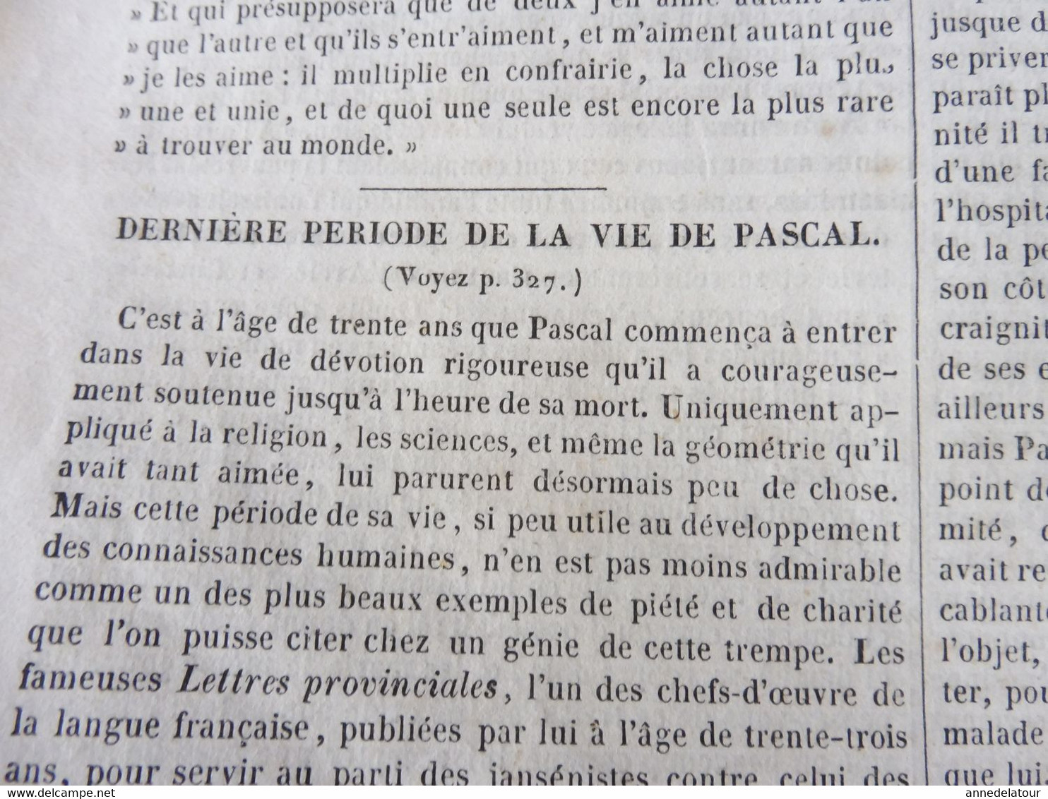 1839 MP Le testament d'Eudamidas (Poussin); Une période de vie de PASCAL; Roi des violons (Louis XIV); Prolétaires; Etc