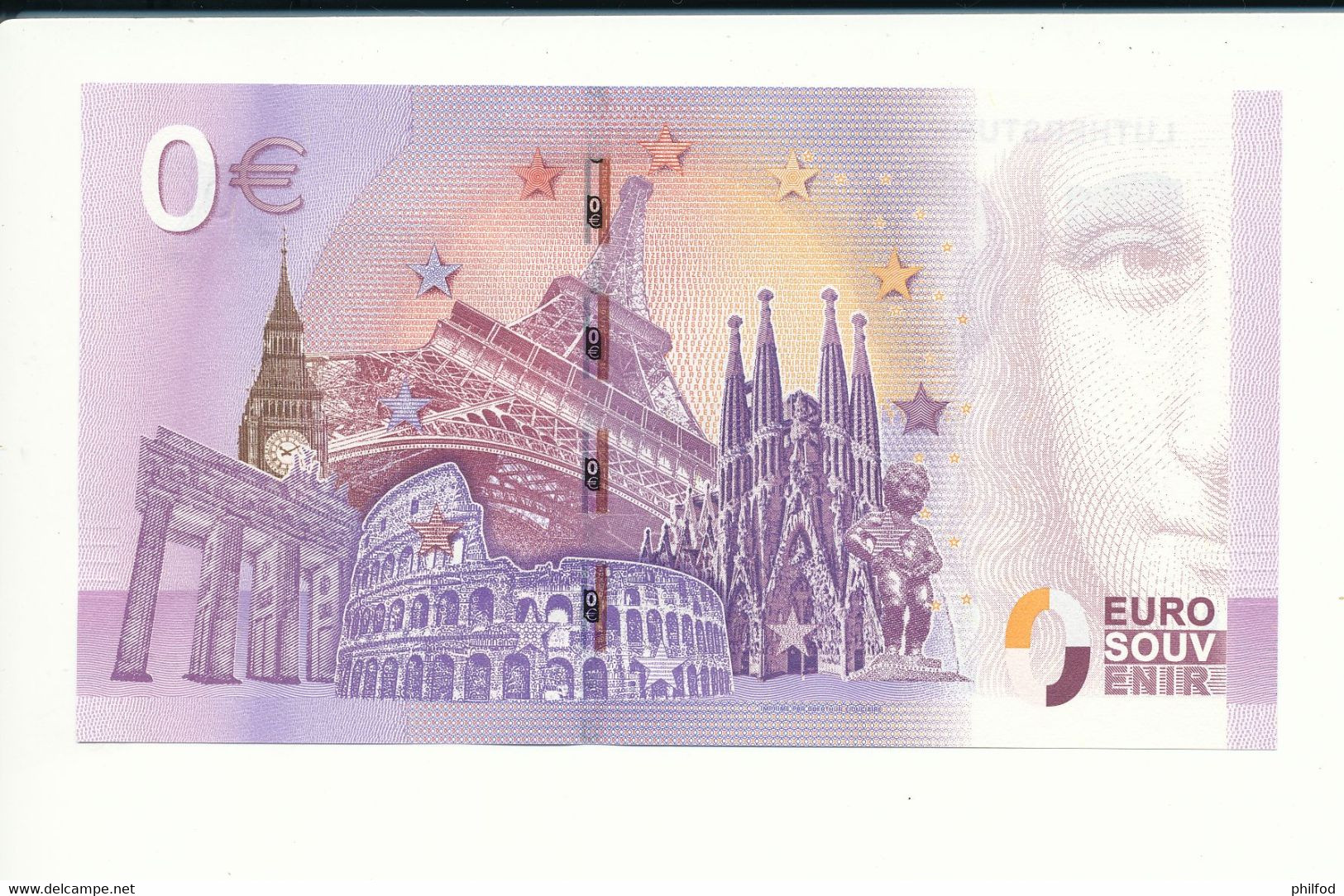 Billet Souvenir - 0 Euro - XEHB - 2016-2 - LUTHERSTUBE WARTBURG - N° 4190 - Billet épuisé - Lots & Kiloware - Banknotes