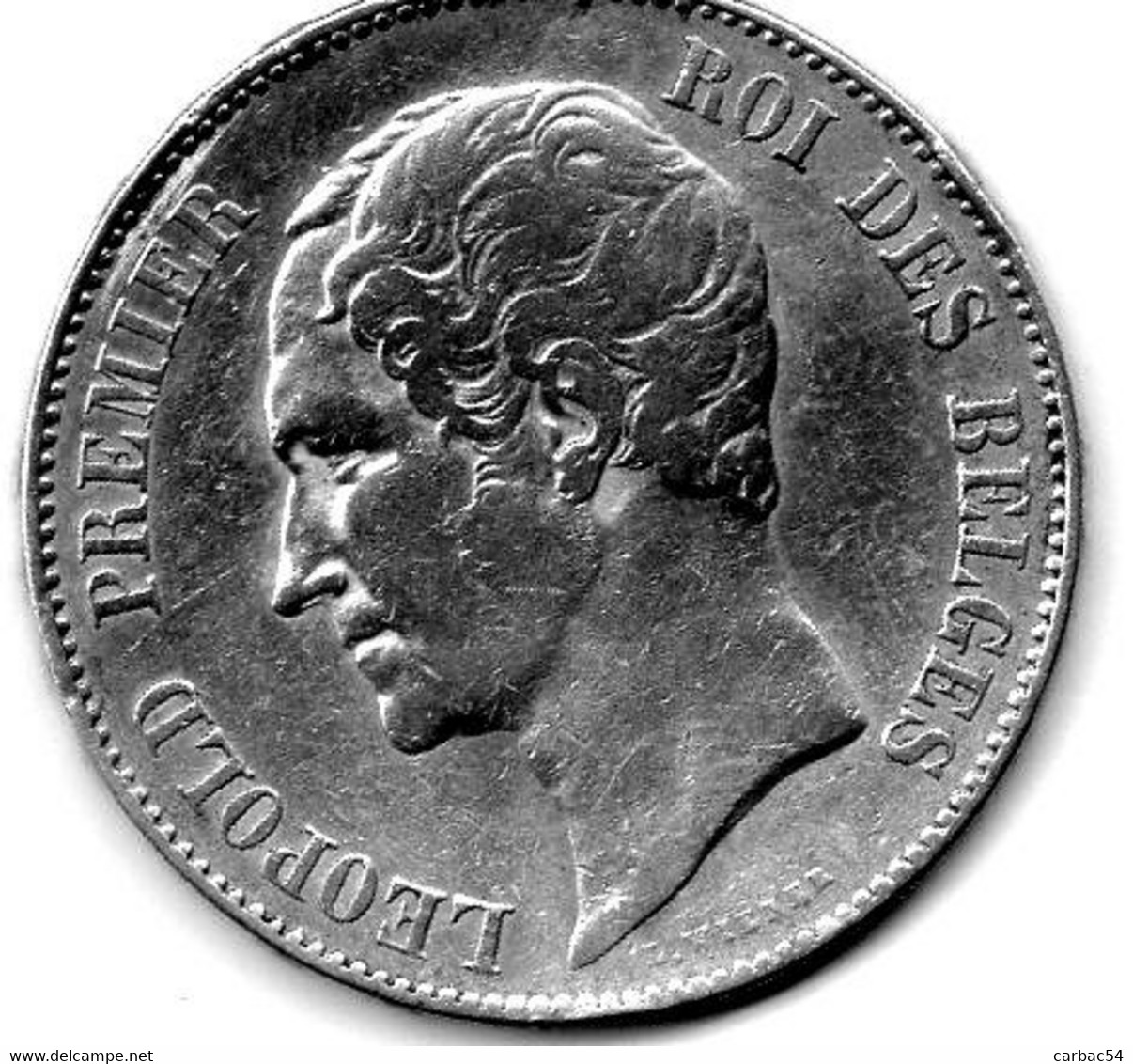 Monnaie Belgique  Léopold Premier 1849 - 5 Frank