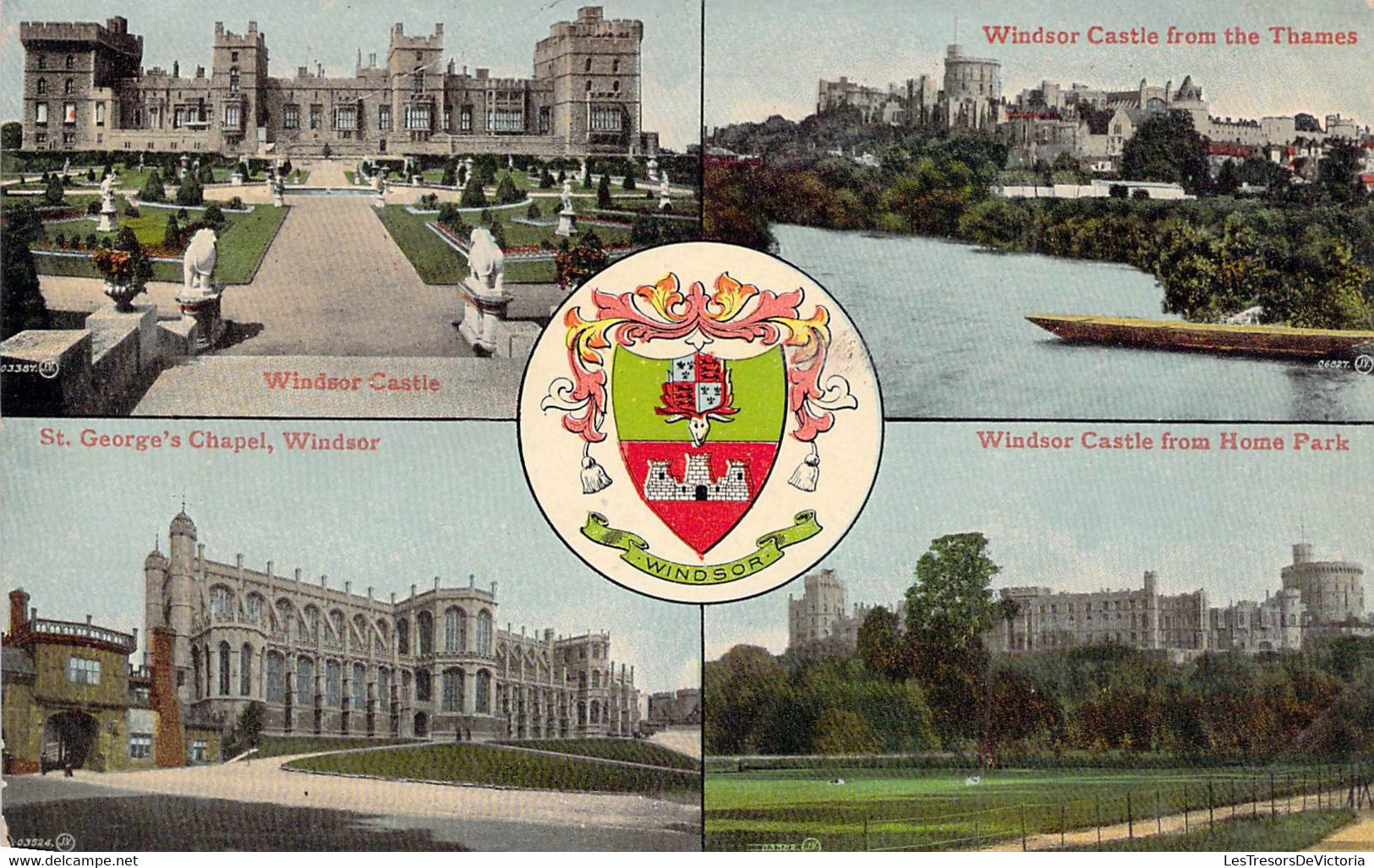 CPA - ENGLAND - East Terrace - Windsor Castle - Colorisée - Multivues - Windsor Castle