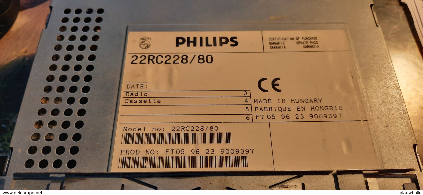 Philips 22RC228/80 Bouwjaar 1990/1992 - GPS/Radios
